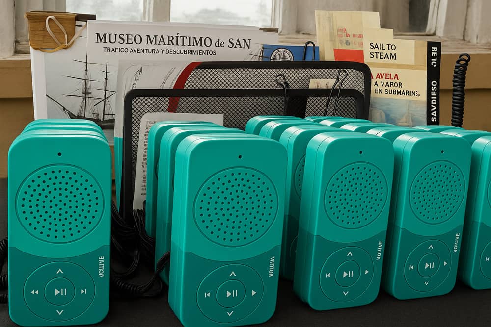 PodCatcherPro audio tour guide devices, ready to enhance your museum experience.