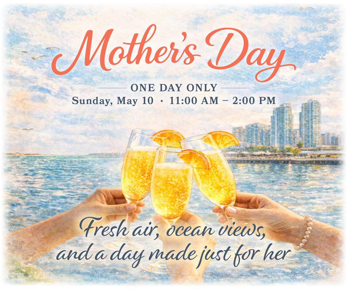 Mother’s Day aboard the Maritime Museum of San Diego with mimosas and waterfront views
