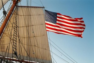 American Flag on Star of India