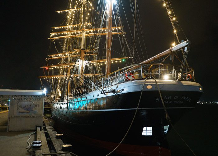 Star of India returns to her berth, at the Embarcadero