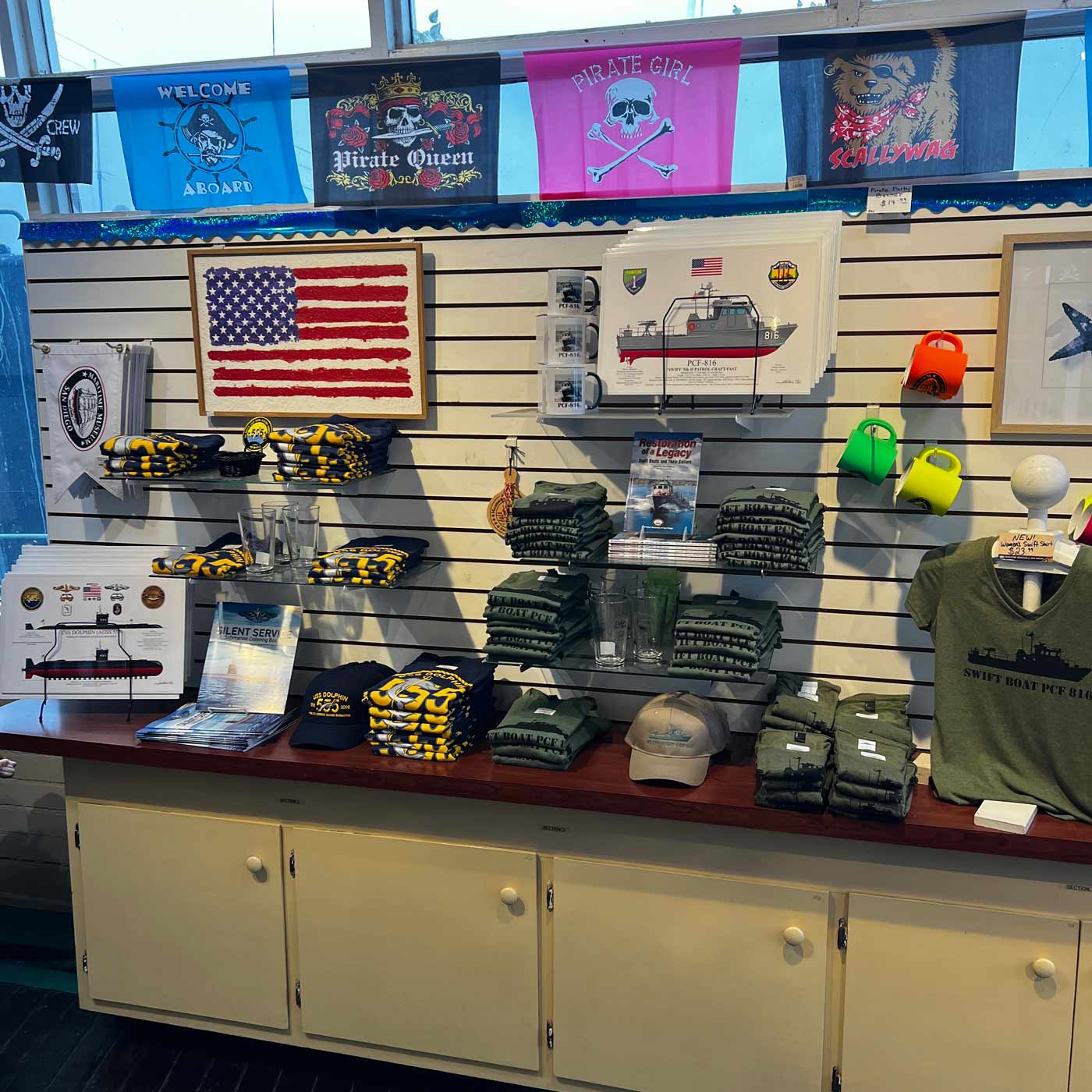 Display items in gift shop