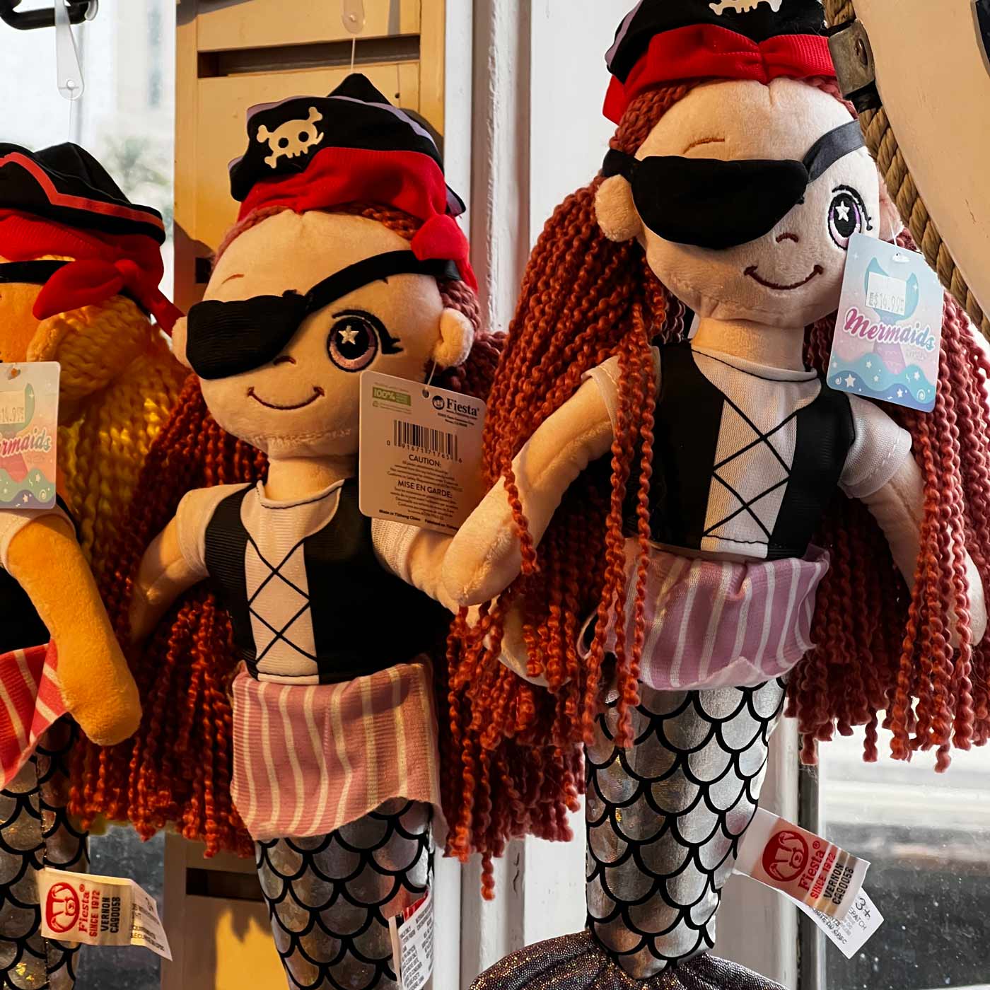 Little pirate mermaids in the gift shop.