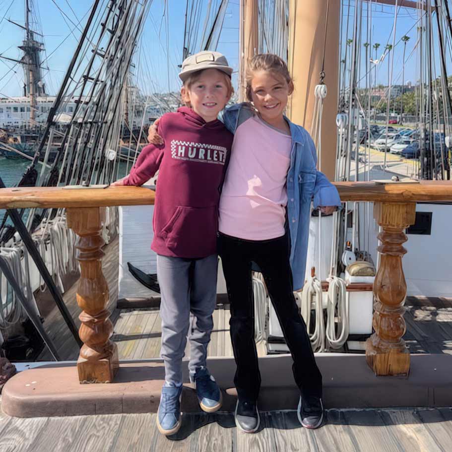 Young visitors exploring the Maritime Museum of San Diego